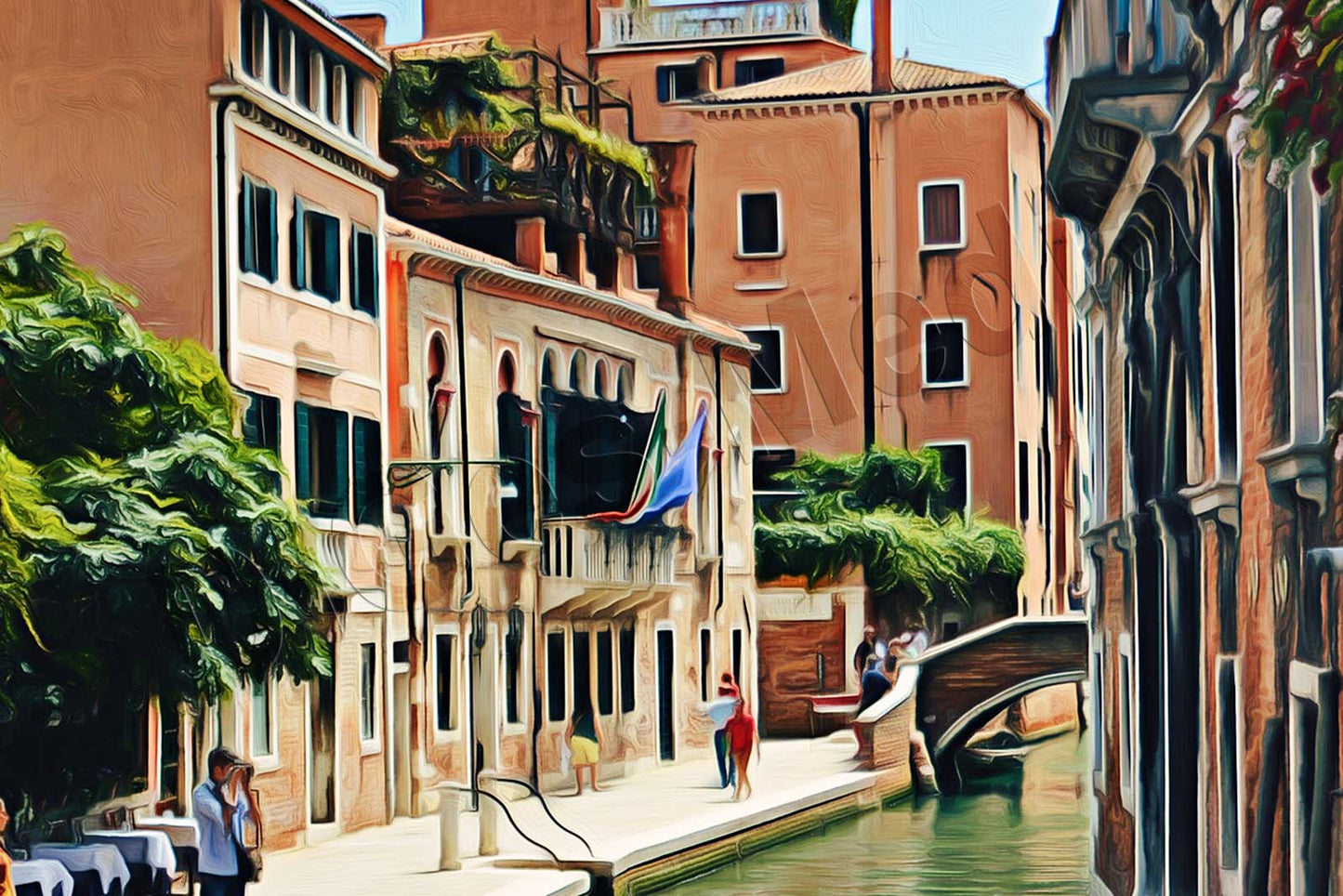 Venedig, auf Leinwand, wie Ölgemälde, Digital Art