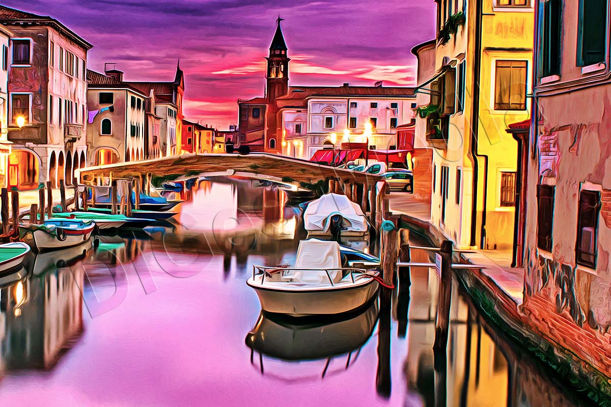 Venedig, auf Leinwand, wie Ölgemälde, Digital Art